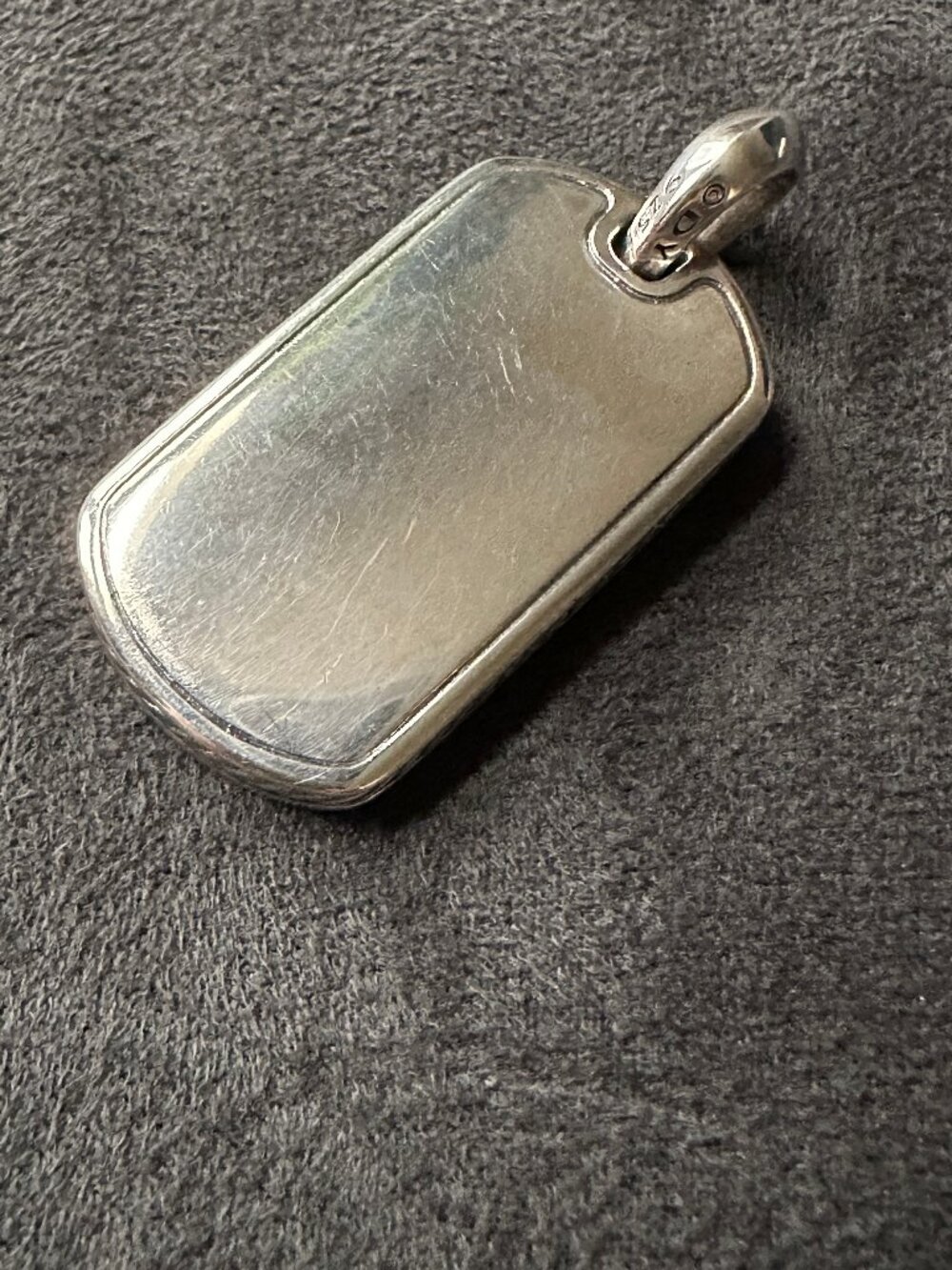 David Yurman Exotic Dog Tag Pendant w/ Black Onyx - Picture 8 of 14